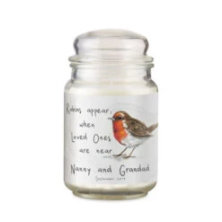 Personalised Robins Appear Memorial Christmas Candle JarBG-8464 11 Personalised Robins Appear Memorial Christmas Candle JarBG-8464 -Santa Gifts Shop BG 84640004
