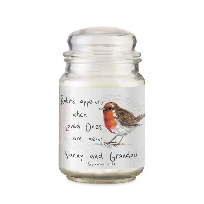 Personalised Robins Appear Memorial Christmas Candle JarBG-8464 7 Personalised Robins Appear Memorial Christmas Candle JarBG-8464 - Image 5