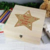 Personalised Christmas Star Large Wooden Keepsake BoxBG-8480 2 Personalised Christmas Star Large Wooden Keepsake BoxBG-8480 -Santa Gifts Shop BG 8480