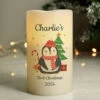 Personalised Baby's 1st Christmas Penguin LED CandleBG-8482 -Santa Gifts Shop BG 8482