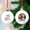 Personalised Pawsome Photo Upload Dog Christmas Tree BaubleBG-8492 -Santa Gifts Shop BG 8492
