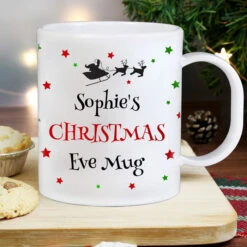 Personalised Christmas Eve Plastic Children's MugBG-8496