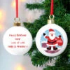 Kid's Personalised Rooftop Santa Christmas Tree BaubleBG-8510 -Santa Gifts Shop BG 8510