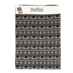 Personalised Grey Nordic Print Christmas SackBG-8520