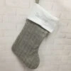 Personalised Grey Cable Knit Christmas StockingBG-8523 -Santa Gifts Shop BG 8523