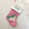 Girl's Personalised Pink Unicorn Christmas StockingBG-8526 1 Girl's Personalised Pink Unicorn Christmas StockingBG-8526 -Santa Gifts Shop BG 8526
