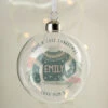 Personalised Cosy Christmas Glass Tree BaubleBG-8544 2 Personalised Cosy Christmas Glass Tree BaubleBG-8544 -Santa Gifts Shop BG 8544