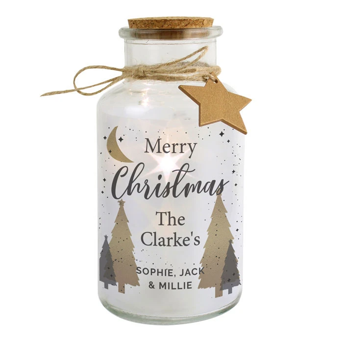Personalised Christmas Tree LED Glass Jar DecorationBG-8545 6 Personalised Christmas Tree LED Glass Jar DecorationBG-8545 - Image 4