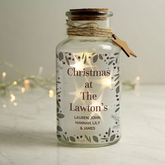 Personalised Festive Christmas LED Glass Jar DecorationBG-8546 4 Personalised Festive Christmas LED Glass Jar DecorationBG-8546 - Image 2