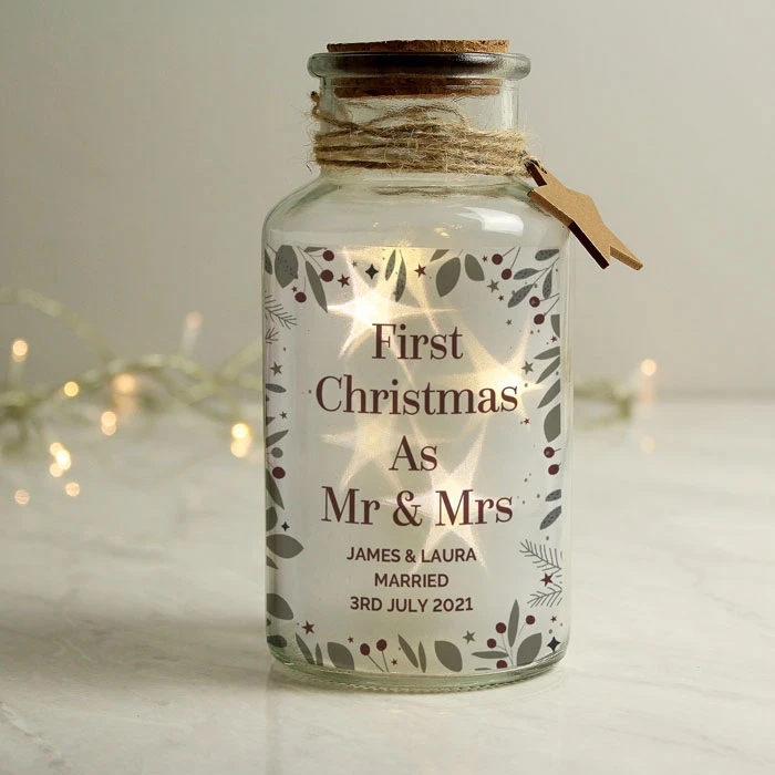 Personalised Festive Christmas LED Glass Jar DecorationBG-8546 5 Personalised Festive Christmas LED Glass Jar DecorationBG-8546 - Image 3