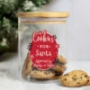 Personalised Christmas Glass Treats Jar With Bamboo LidBG-8570