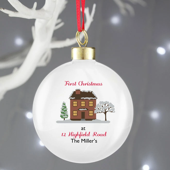 Personalised Cosy Christmas China Tree BaubleBG-8578 3 Personalised Cosy Christmas China Tree BaubleBG-8578