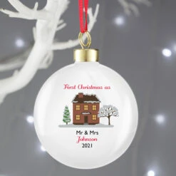 Personalised Cosy Christmas China Tree BaubleBG-8578 8 Personalised Cosy Christmas China Tree BaubleBG-8578 -Santa Gifts Shop BG 85780002