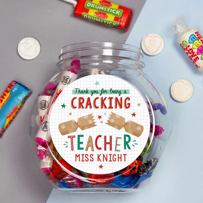 Personalised Cracking Teacher Sweet Jar Christmas GiftBG-8584 3 Personalised Cracking Teacher Sweet Jar Christmas GiftBG-8584 - Image 2