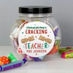 Personalised Cracking Teacher Sweet Jar Christmas GiftBG-8584 7 Personalised Cracking Teacher Sweet Jar Christmas GiftBG-8584 -Santa Gifts Shop BG 85840002