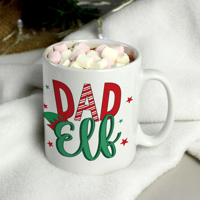 Personalised Dad Elf Ceramic Christmas MugBG-8595 4 Personalised Dad Elf Ceramic Christmas MugBG-8595 - Image 2