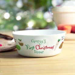 Personalised 1st Christmas Dinner Plastic BowlBG-8837 -Santa Gifts Shop BG 88370001