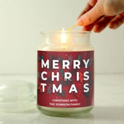 Personalised Christmas Large Scented Jar CandleBG-8838 -Santa Gifts Shop BG 88380003