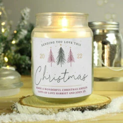 Personalised Sending You Love Christmas Large Scented CandleBG-8839 -Santa Gifts Shop BG 88390002