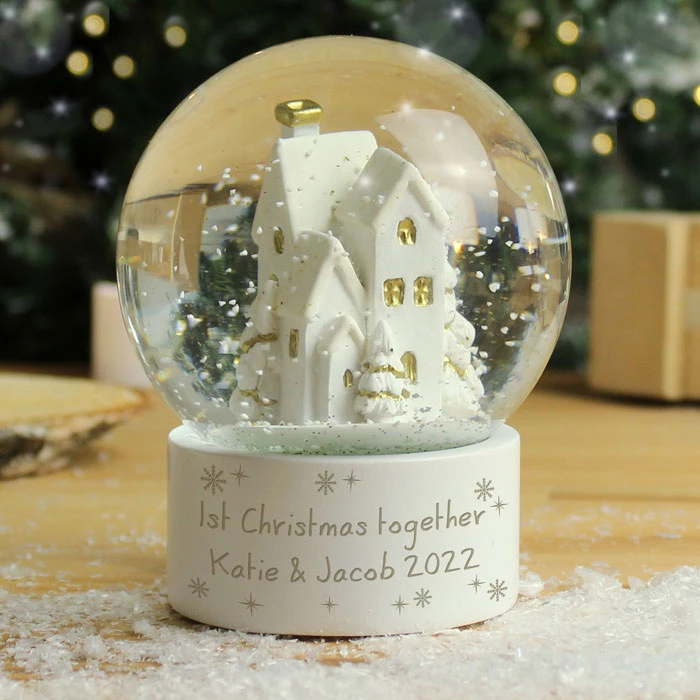 Personalised Message Christmas Village Glitter Snow GlobeBG-8843 4 Personalised Message Christmas Village Glitter Snow GlobeBG-8843 - Image 2