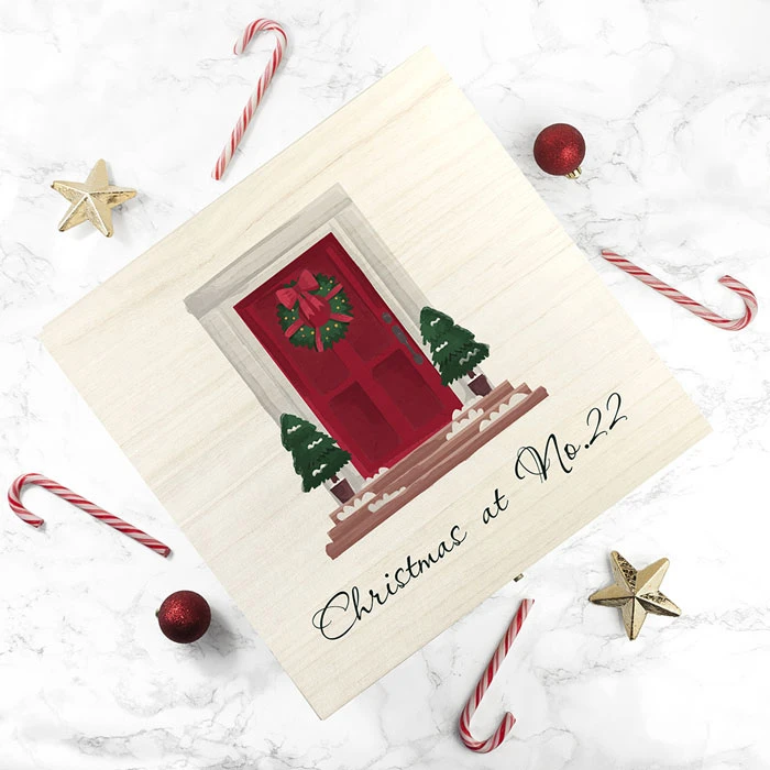 Personalised Door Number Wooden Christmas Eve BoxBG-8881 3 Personalised Door Number Wooden Christmas Eve BoxBG-8881