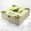Kids Personalised Playing Reindeers Wooden Christmas Eve BoxBG-8884 -Santa Gifts Shop BG 8884