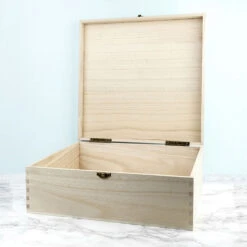 Kids Personalised Playing Reindeers Wooden Christmas Eve BoxBG-8884 -Santa Gifts Shop BG 88840003