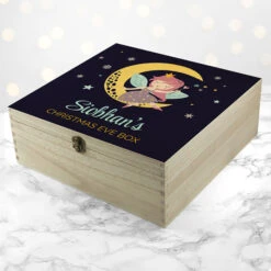 Girl's Personalised Wooden Fairy Christmas Eve BoxBG-8885