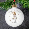 Personalised Christmas Gonk Ceramic BaubleBG-8902 -Santa Gifts Shop BG 8902