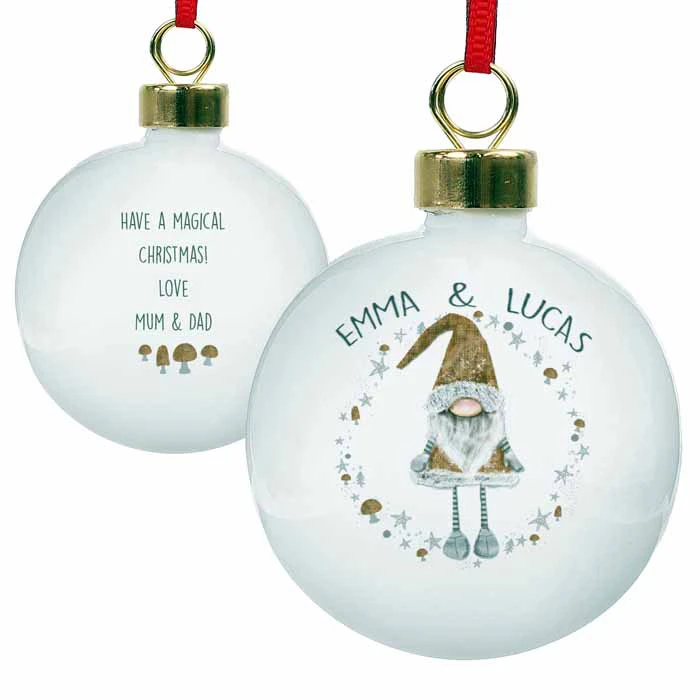 Personalised Christmas Gonk Ceramic BaubleBG-8902 4 Personalised Christmas Gonk Ceramic BaubleBG-8902 - Image 2
