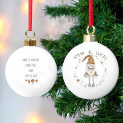 Personalised Christmas Gonk Ceramic BaubleBG-8902 7 Personalised Christmas Gonk Ceramic BaubleBG-8902 -Santa Gifts Shop BG 89020002