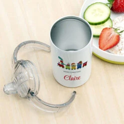 Personalised Christmas Train Kid's Stainless Steel Sippy CupBG-9183 -Santa Gifts Shop BG 91830004