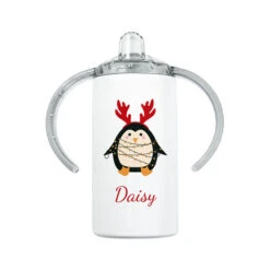 Personalised Christmas Penguin Kids Sippy CupBG-9184 15 Personalised Christmas Penguin Kids Sippy CupBG-9184 -Santa Gifts Shop BG 91840006