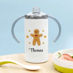 Personalised Gingerbread Man Christmas Sippy CupBG-9185