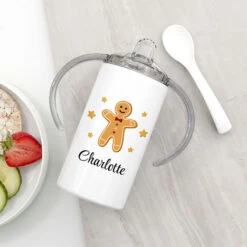 Personalised Gingerbread Man Christmas Sippy CupBG-9185 -Santa Gifts Shop BG 91850003
