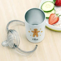 Personalised Gingerbread Man Christmas Sippy CupBG-9185 -Santa Gifts Shop BG 91850005
