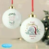 Personalised First Christmas Tiny Tatty Teddy Tree BaubleBG-9339 -Santa Gifts Shop BG 9339