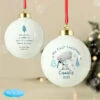 Personalised Winter Explorer First Christmas Ceramic BaubleBG-9340 -Santa Gifts Shop BG 9340