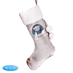 Personalised First Christmas Tatty Teddy Silver StockingBG-9341 7 Personalised First Christmas Tatty Teddy Silver StockingBG-9341 -Santa Gifts Shop BG 93410002