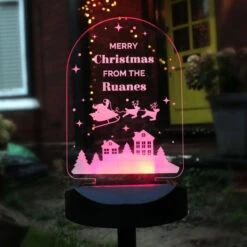 Personalised Christmas Outdoor Solar Light Up SignBG-9347 -Santa Gifts Shop BG 93470002
