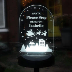 Personalised Christmas Outdoor Solar Light Up SignBG-9347 -Santa Gifts Shop BG 93470003