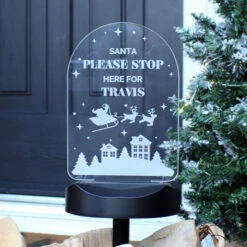 Personalised Christmas Outdoor Solar Light Up SignBG-9347 -Santa Gifts Shop BG 93470004