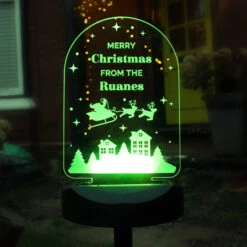 Personalised Christmas Outdoor Solar Light Up SignBG-9347 -Santa Gifts Shop BG 93470006