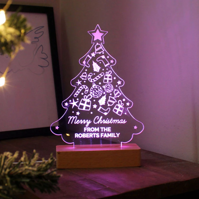 Personalised Christmas Tree Wooden Based LED LightBG-9348 7 Personalised Christmas Tree Wooden Based LED LightBG-9348 - Image 5