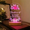 Personalised Christmas Poinsettia Wooden Based LED LightBG-9349 -Santa Gifts Shop BG 9349