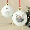 Personalised Photo Upload Memorial Christmas Tree BaubleBG-9352 -Santa Gifts Shop BG 9352