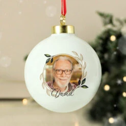 Personalised Photo Upload Memorial Christmas Tree BaubleBG-9352 -Santa Gifts Shop BG 93520002