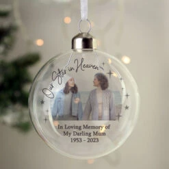 Personalised Photo Upload Memorial Glass Christmas BaubleBG-9353 9 Personalised Photo Upload Memorial Glass Christmas BaubleBG-9353 -Santa Gifts Shop BG 93530002