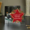 Personalised Christmas Glass Tea Light Candle HolderBG-9361