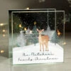 Personalised Christmas Deer Glass Tea Light Candle HolderBG-9362 -Santa Gifts Shop BG 9362
